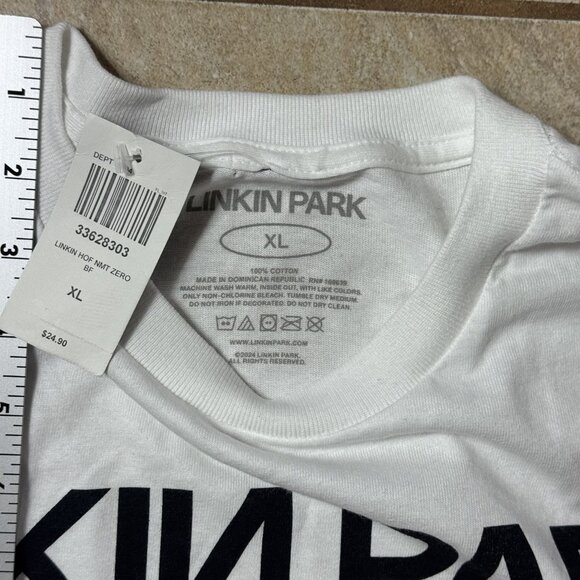 Linkin Park Women's White XL Cotton Graphic Band T-Shirt - Picture 5 of 5